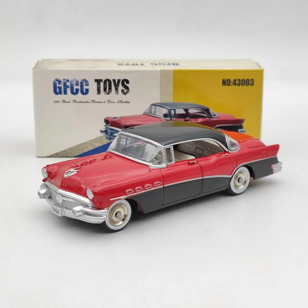 

GFCC Toys 1:43 1956 Roadmaster-Riviera-4 Door Hardtop 43003A Alloy Models car Limited Collection Red