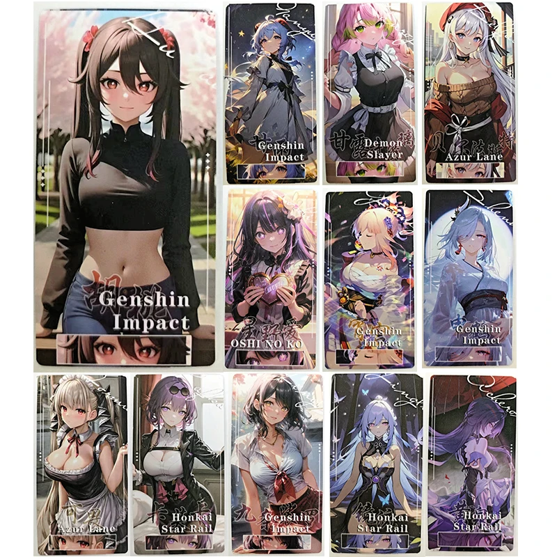 Anime Goddess Story Ganyu Kanroji Mitsuri Kafka Hu Tao Hoshino Ai Collectible Cards Christmas Birthday Gifts Children's Toys