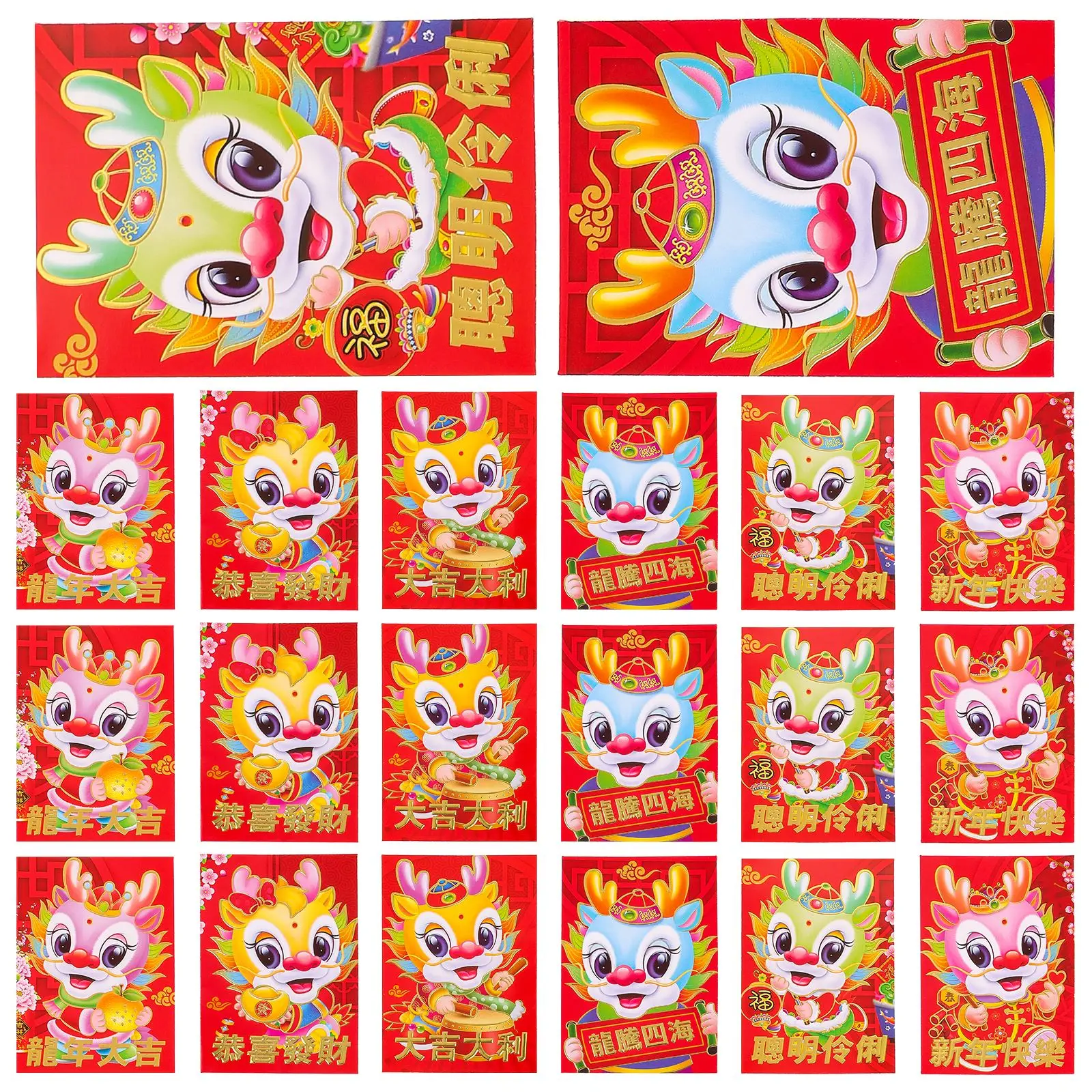 Decorative Money Pouches Spring Festival Packets Lovely Red Envelopes New Year Accessory Portable Red Envelopes (Mixed Style)