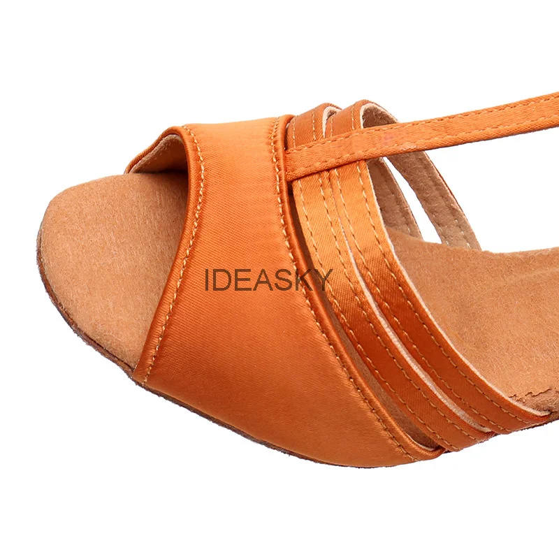 New Ladies Girl's Sandals Low Heel Satin/Leatherette Buckle Latin/Ballroom/Salsa Dance Shoes For Women Wholesale 3cm/4cm Heel 2