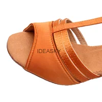 New Ladies Girl's Sandals Low Heel Satin/Leatherette Buckle Latin/Ballroom/Salsa Dance Shoes For Women Wholesale 3cm/4cm Heel 2