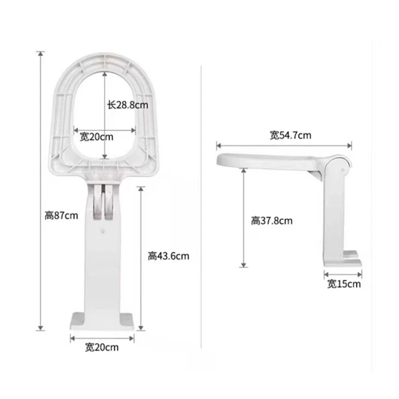 Squat To Change The Toilet Seat Toilet Holder, Elderly Pregnant Foldable Safe Non Slip Toilet Chair Household Use Squatting Pit 6