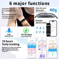 LIGE No Screen Sports Fitness Smart Bracelet Men's Call Reminder Heart Rate Monitor IP68 Waterproof Smartwatch For Android IOS - Image 6