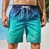 Summer Men's Swimwear Board Shorts Flower Leaf Pattern Beach Shorts Gym Fitness Pant Surfing Trunks Men Swimsuit Brief Quick Dry 2