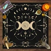 1pc Tarot card tablecloth, moon phase flowers, pagan card game decoration, altar tablecloth, witchcraft decoration tablecloth 3