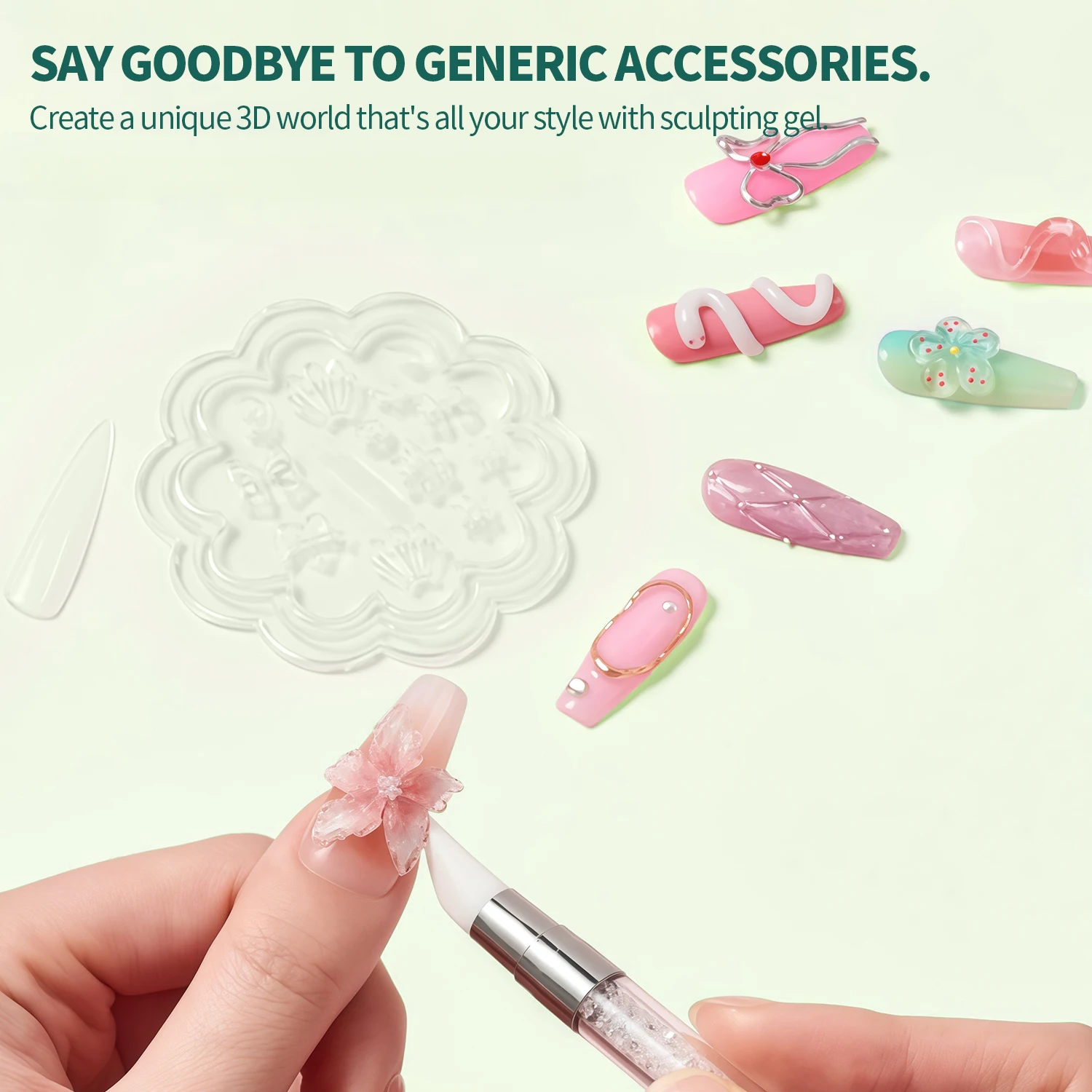 Nailpop No TPO/HEMA Gel di estensione non appiccicoso per unghie Art Manicure Scolpire LED UV Polimerizzazione Modelli personalizzati facili da usare Arte fai da te - immagine 2
