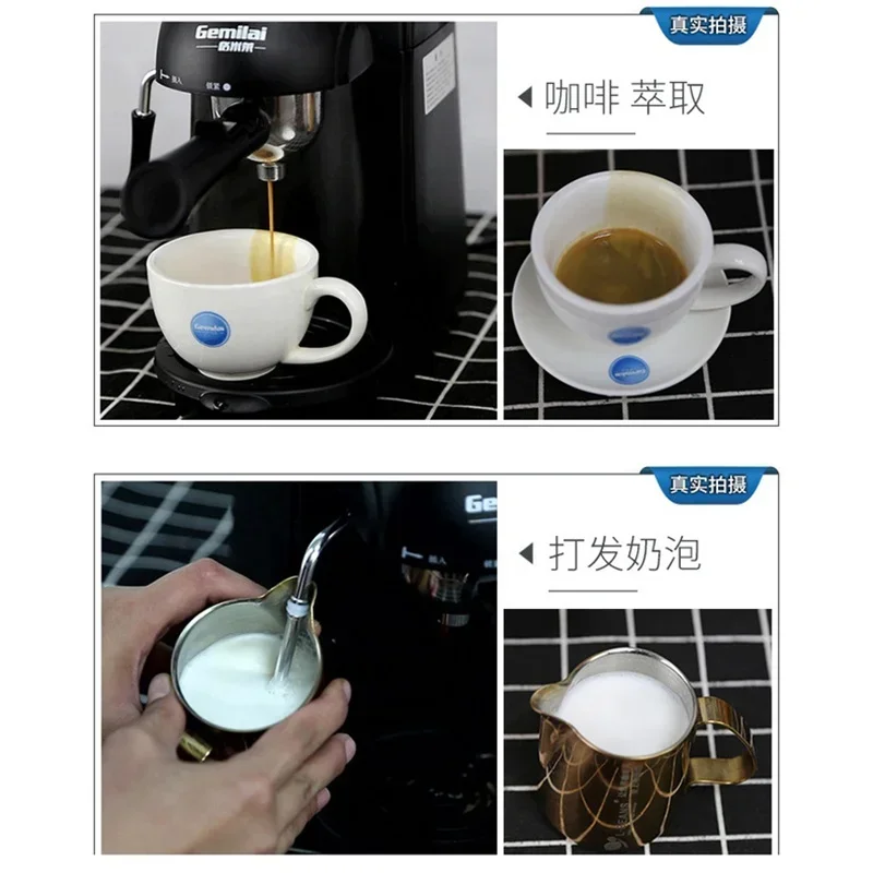 CRM2008 Portable commercial small premium coffee maker Home Espresso Maker Steam milk Cream coffee beans 2