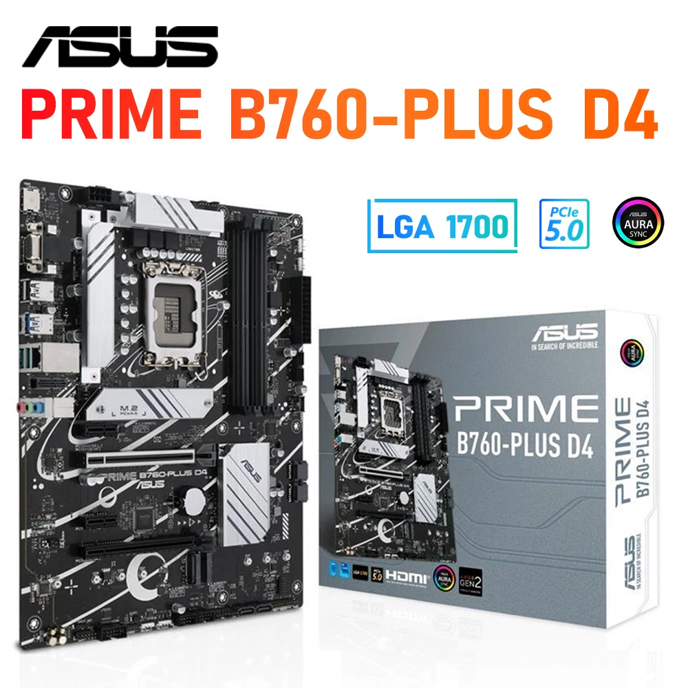 Asus-Intel B760 lga 1700 Prime B760-PLUS d4マザーボード,デスクトップPC用,128g,デュアルチャンネルプロセッサ,5.0  M.2 - AliExpress