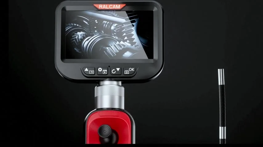 Ralcam Caméra Endoscopique Avec Lumière, Tête Rotative à 210