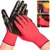 1Pair Nylon Safety Work Gloves High Quality Nitrile Coated Wear-resistant Non-slip Protective Gardening Construction Work Gloves 1