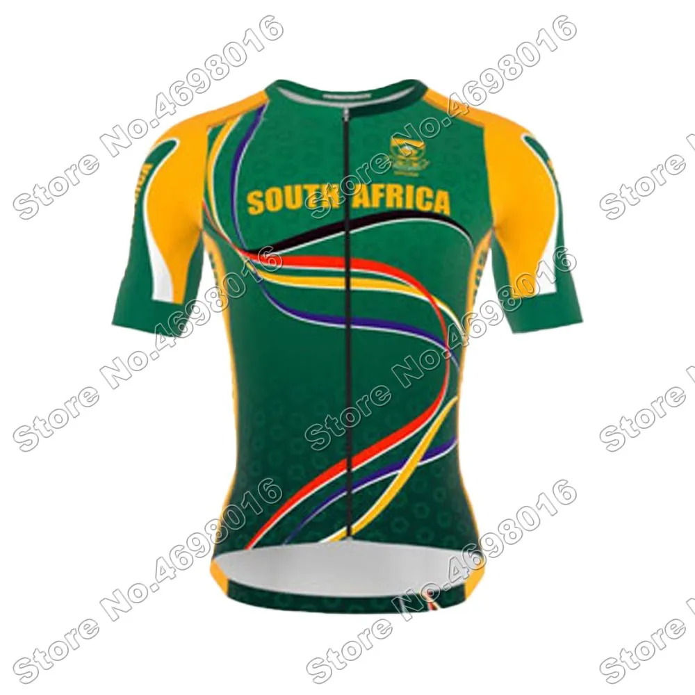 2021 Team South Africa Cycling Jersey Short Sleeve Men Cycling Clothing
