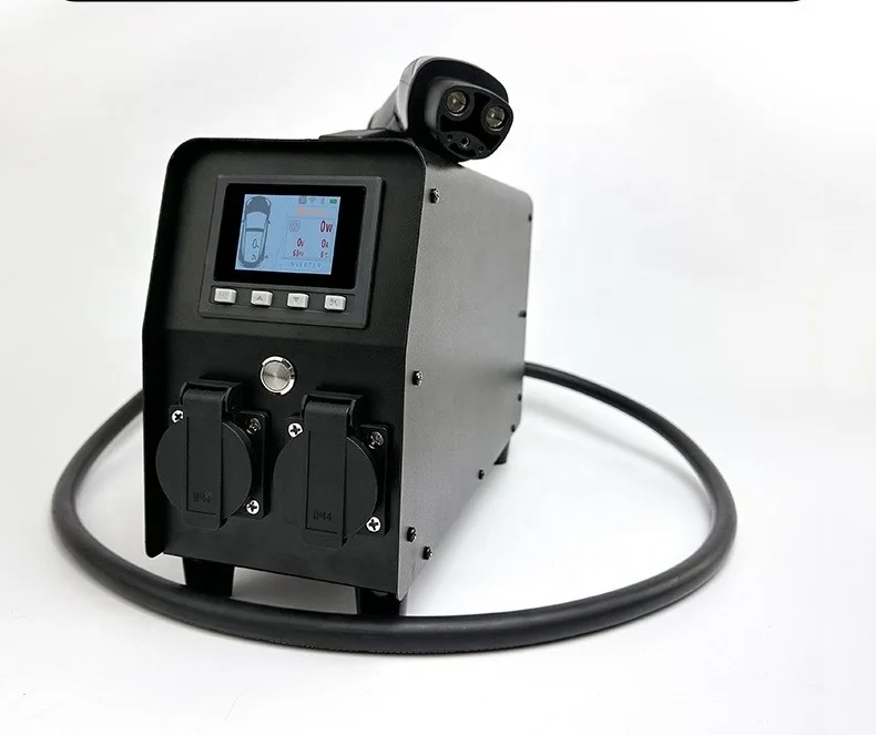 새로운 GW 휴대용 파워 스테이션 3000W V2L 30A 전기차 방전 인버터 (테슬라 3/Y/S/X 미국 버전용)