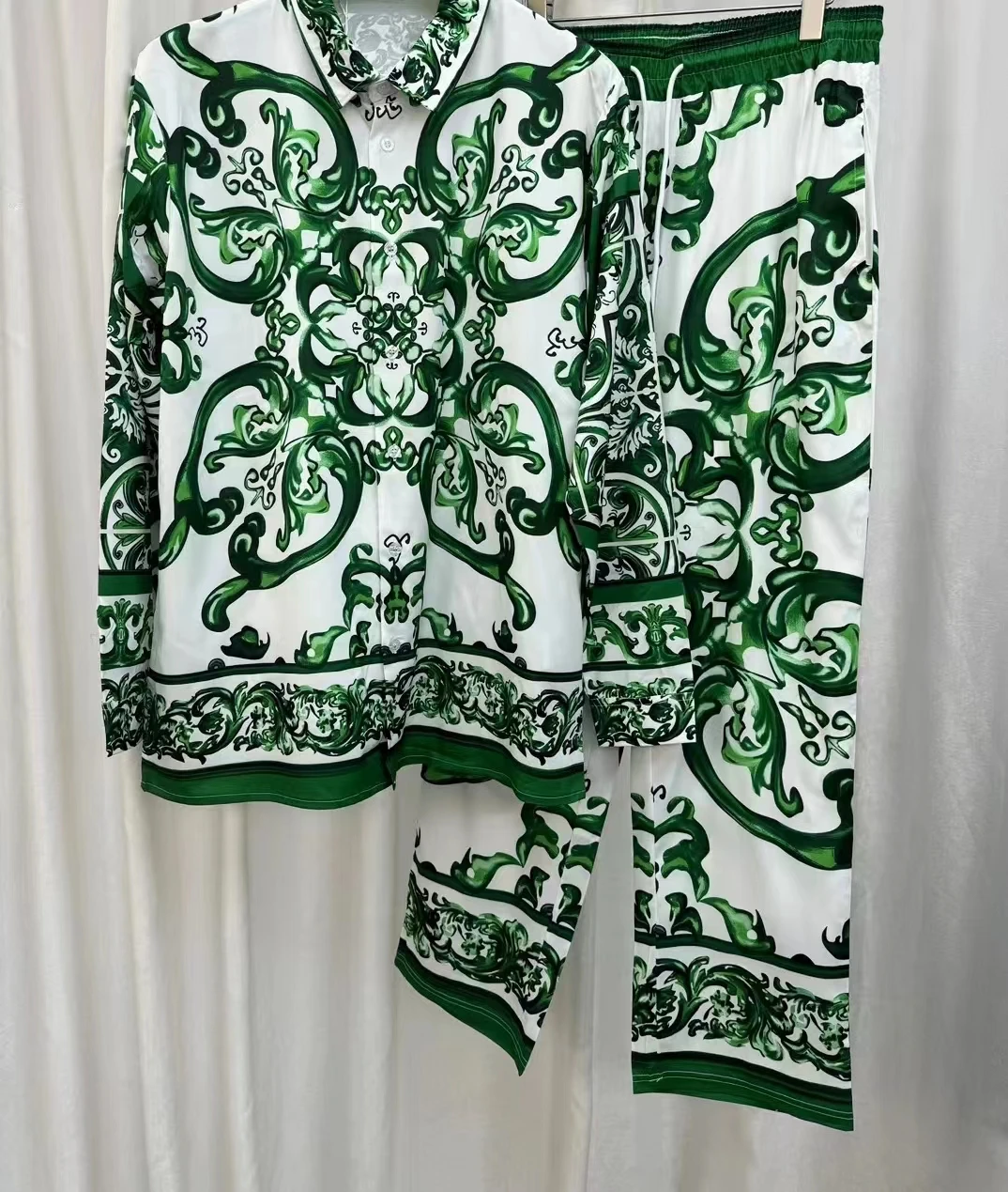 

aa6378 Fashion men sets 2024 Popular European Design party style men's Clothing