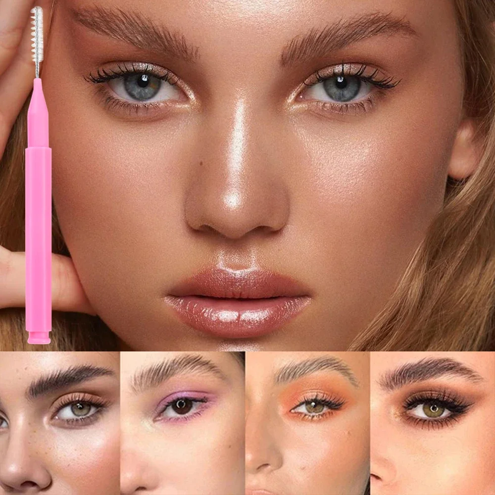 Makeup Brush Set Makeup Brush Eyelashes Brush Eyelash Brush Eyelash Removal Brush Eyelash Cleaner Brush Makeup Tool Set Makeup Tool Disposable Mini Eyebrow Brush 50pcs Portable Eyelash Brow Lifting Brushes Applicators Eyelash Comb Lash Extension Beauty Brush