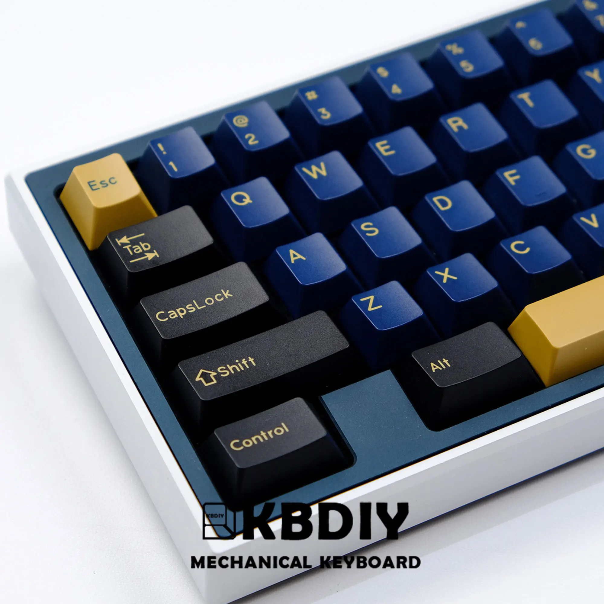 Kbdiy-gmk Samurai Azul Keycaps Conjunto para Teclado Mecânico Pbt Double Shot Cereja Perfis Iso mx Switches Personalizado 177 Chaves - Imagem 4