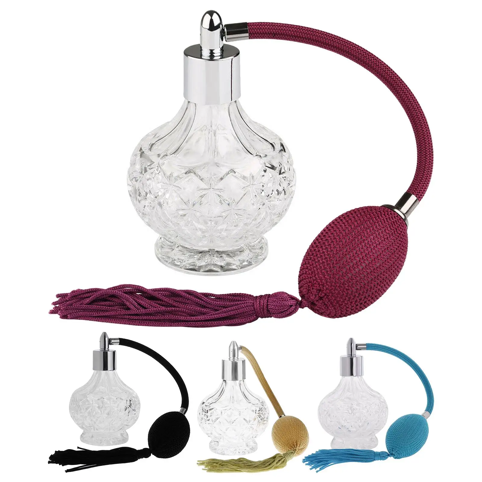 thumbnail: Vintage Parfumfles – 100 Ml Lege Glazen Sproeier – Klassiek Design – Navulbaar – Decoratief Voor Badkamer Of Dressoir