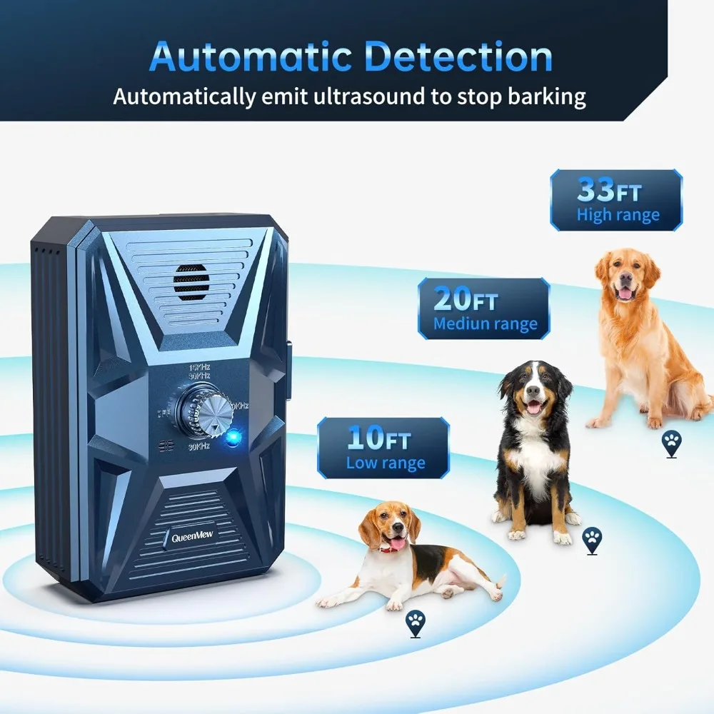 Rechargeable Bark Stopper 2024 Anti Barking Device For Dogs - 33FT