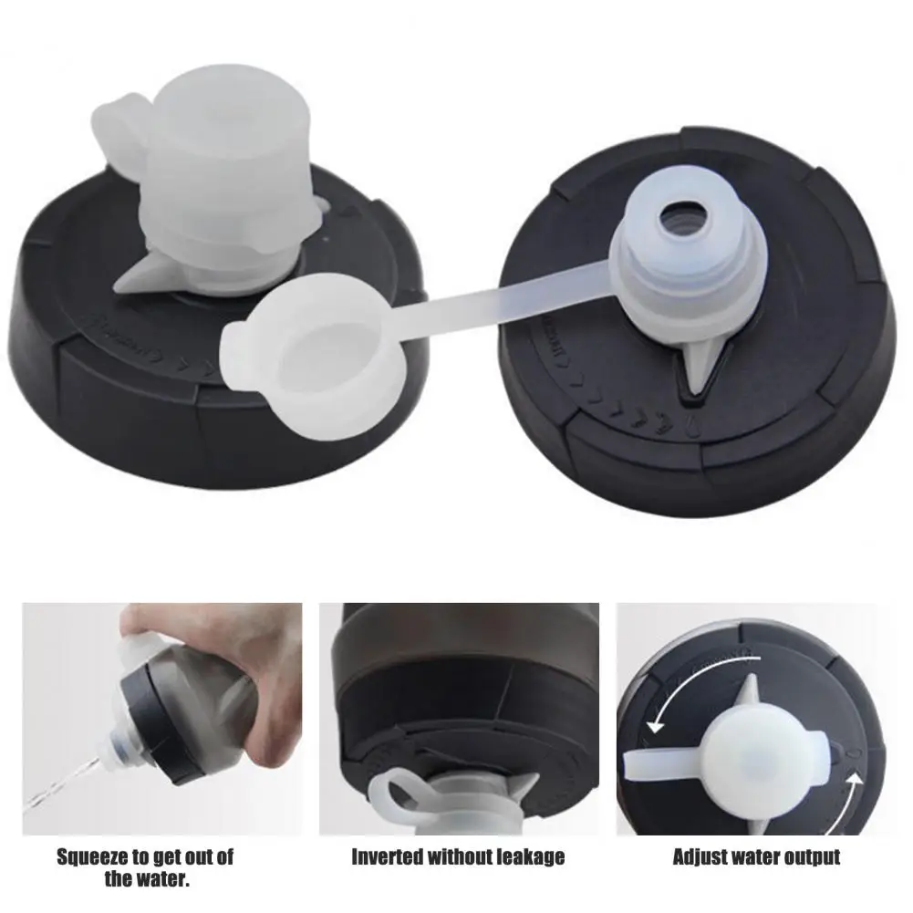 Bicycle Water Bottle 2Pcs Food Grade BPA Free Sealing Dustproof Silicone Water Bottle Mud Caps