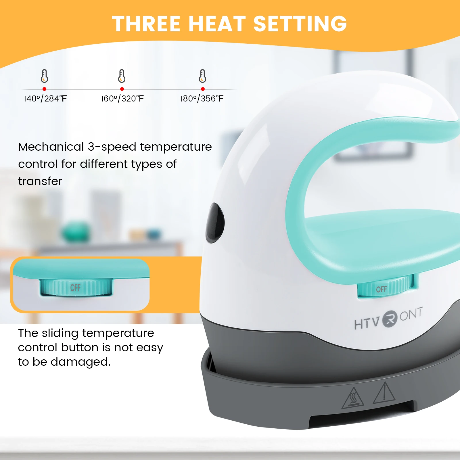 Htvront 2nd Gen Portátil Mini Máquina da Imprensa de Calor Faça Você Mesmo Auto Fácil Aquecimento Transferência Ferro em Htv para Bolsas Roupas Sapatos Chapéu T-shirts - Imagem 4