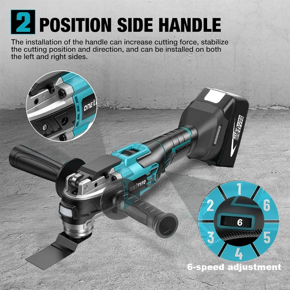 Electric Pruning Saw Brushless Cordless Oscillator Renovator Multi-function Trimmer for 18V Makita Battery