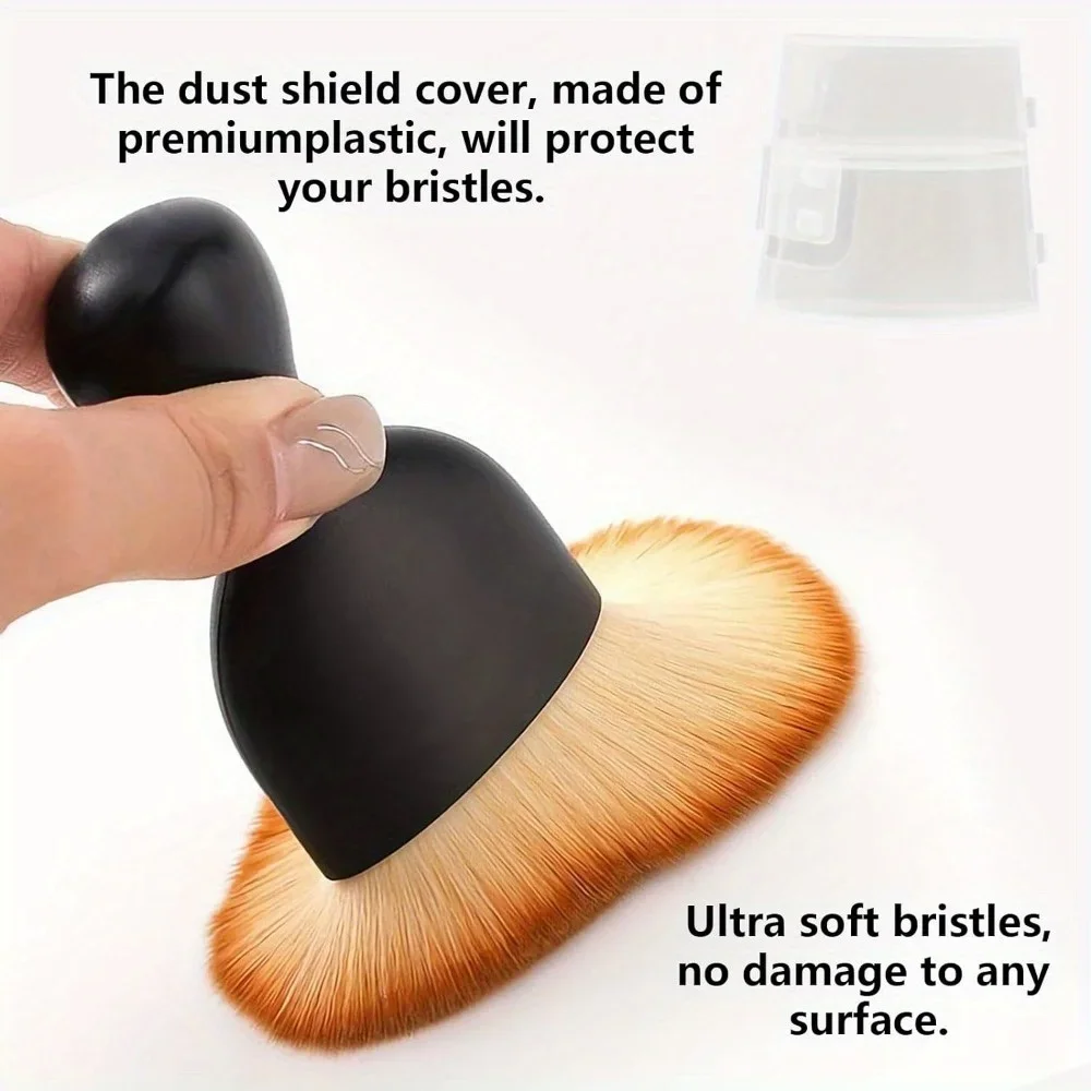 4-Piece Car Interior Cleaning Tool Brush with Cover, Car Interior Soft Bristle Cleaning Brush Dust Removal Tool, No Scratches