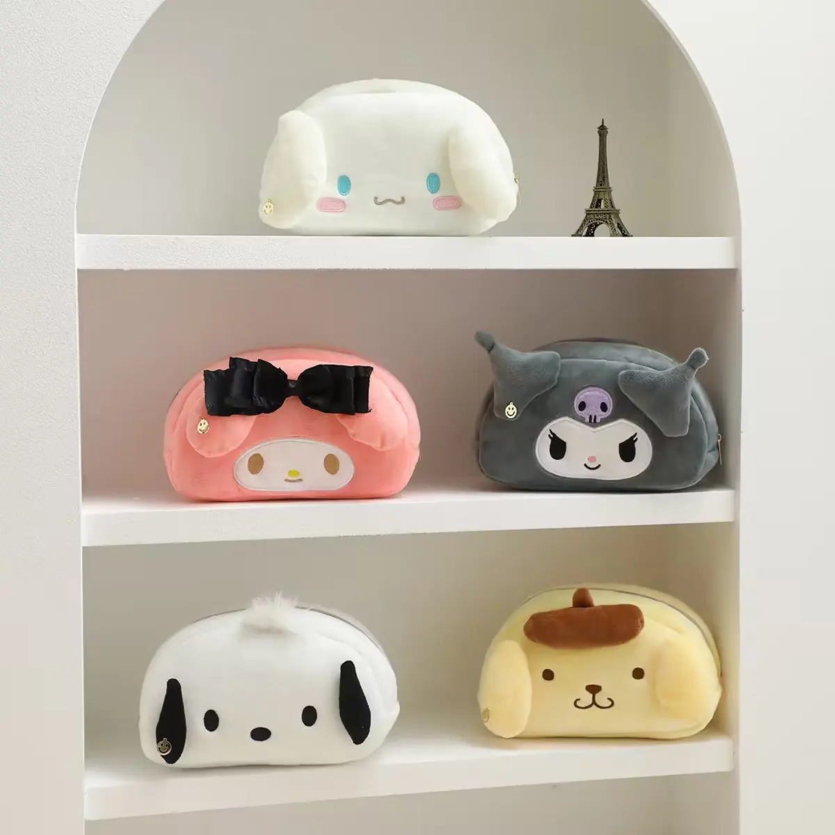 

Kawaii Sanrioed Large Capacity Portable Cosmetic Case Women Toiletries Organizer Travel Student Stationery Storage Bag