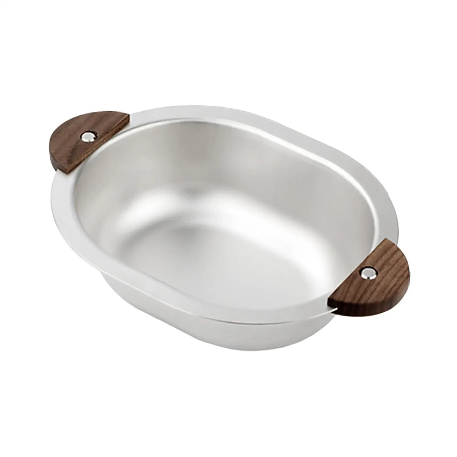Stainless Steel Bowl and Handle Double Ears Unbreakable Insulated Bowl Mixing Bowl for Rice Fruit Salad Cereal Soup Noodles