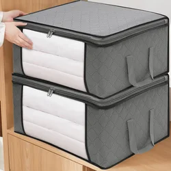 Non-Woven Clothes Quilt Storage Bag Dust-Proof Sweater Blanket Organizer Box Foldable Sorting Pouche Home Storage Large Capacity