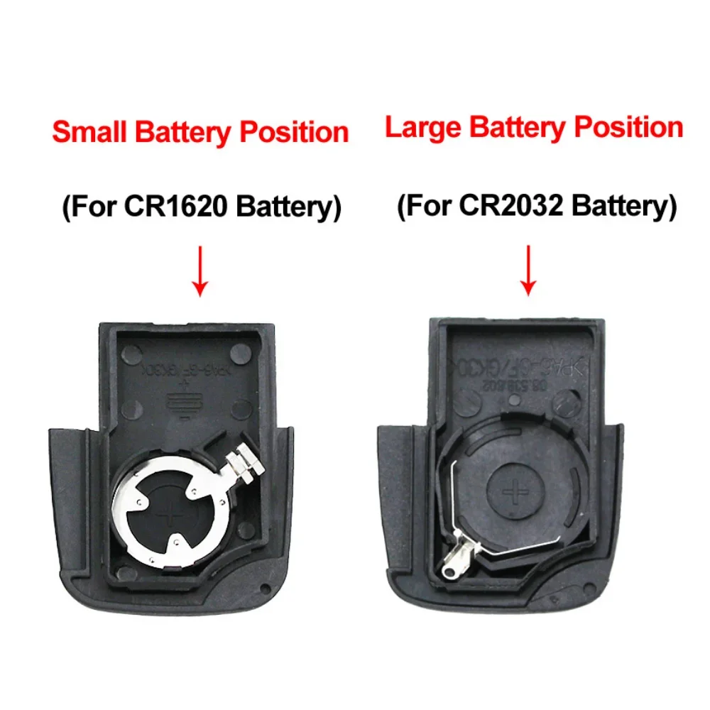 Ecusells 2/3/4B Remote Car Key Shell Case For Audi A2 A3 A4 A6 A8 TT for CR2032 CR1620 Battery Large / Small Battery Position