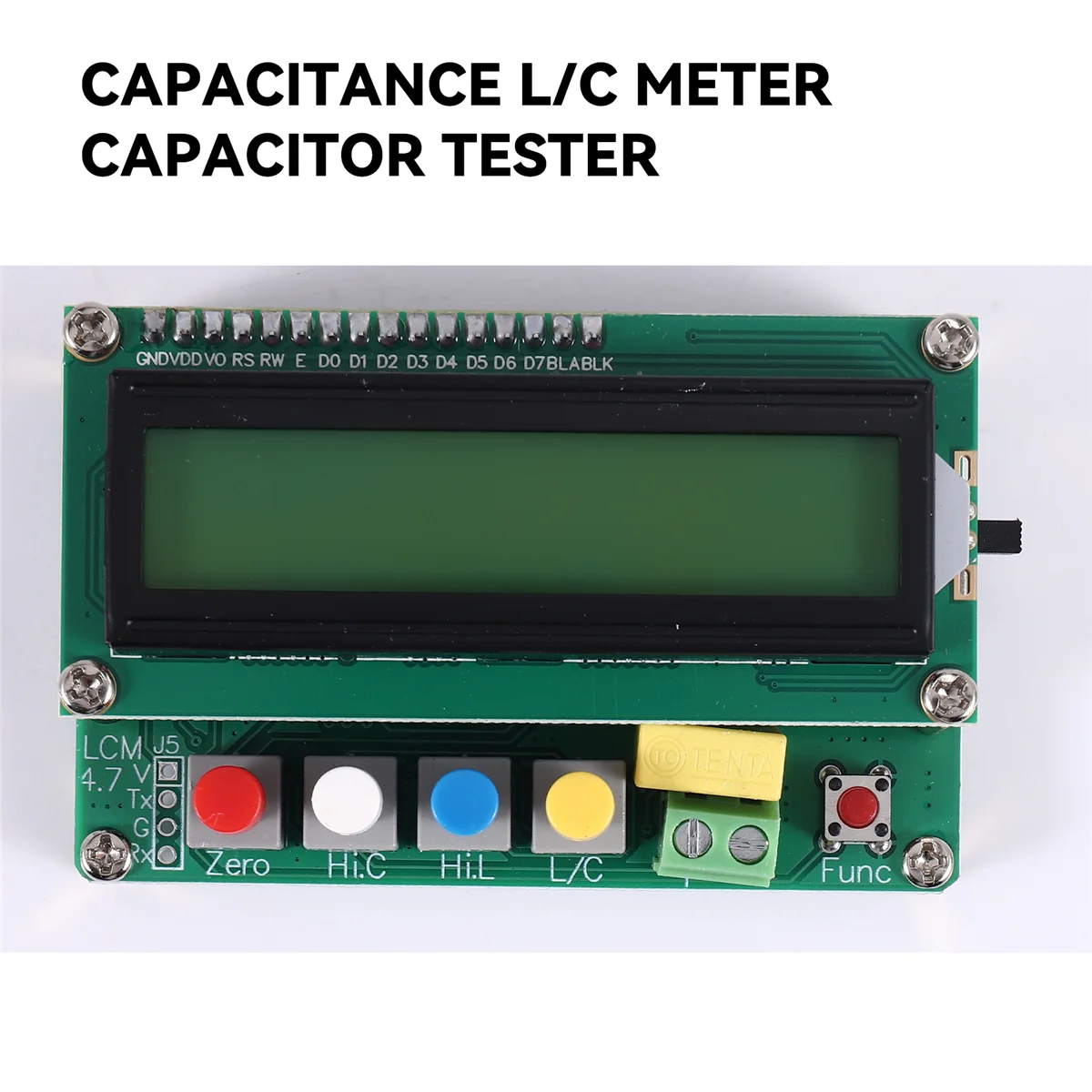 Lc100-A Digital Lcd High Precision Inductance Capacitance L/C Meter Capacitor Tester Frequency 1Pf-100Mf 1Uh-100H Lc100-A + 5