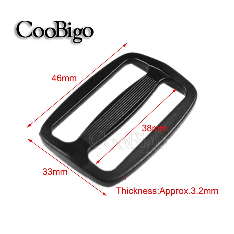 Set of 5 Adjustable Tri-Glide Slider Buckles for Pet Collars and Outdoor Gear