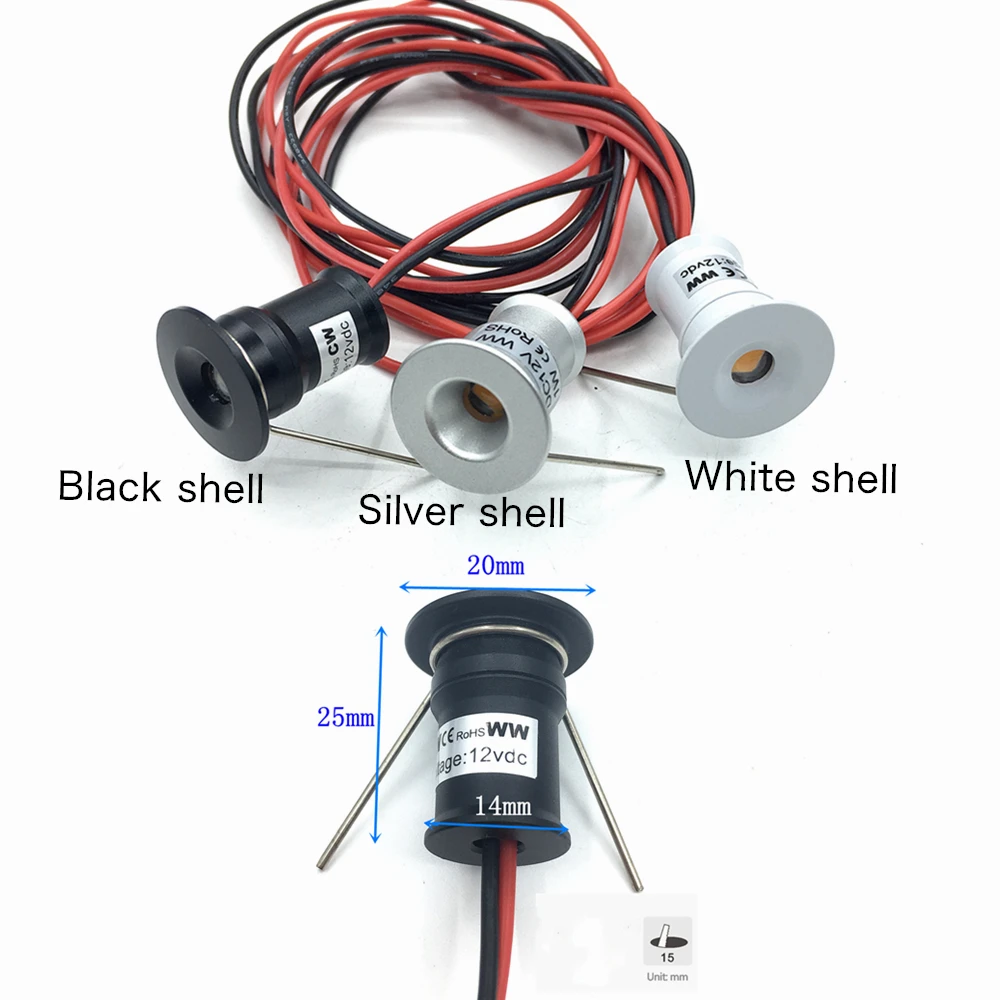 1W Mini Dimmable LED Downlight 12V Recessed Spotlight for Cabinets image 6