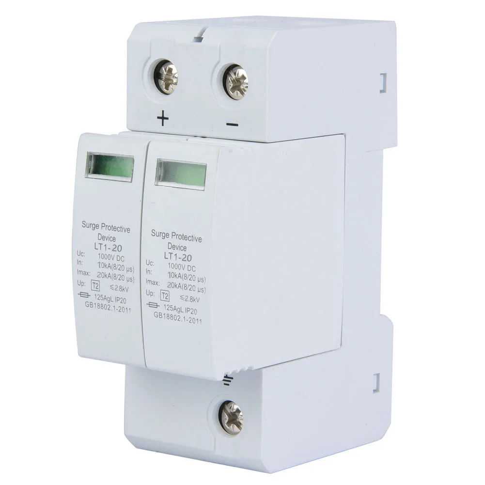 2P Protective Device DC Photovoltaic Lightning Protector Low Voltage Arrester Lightning Protector Arrester