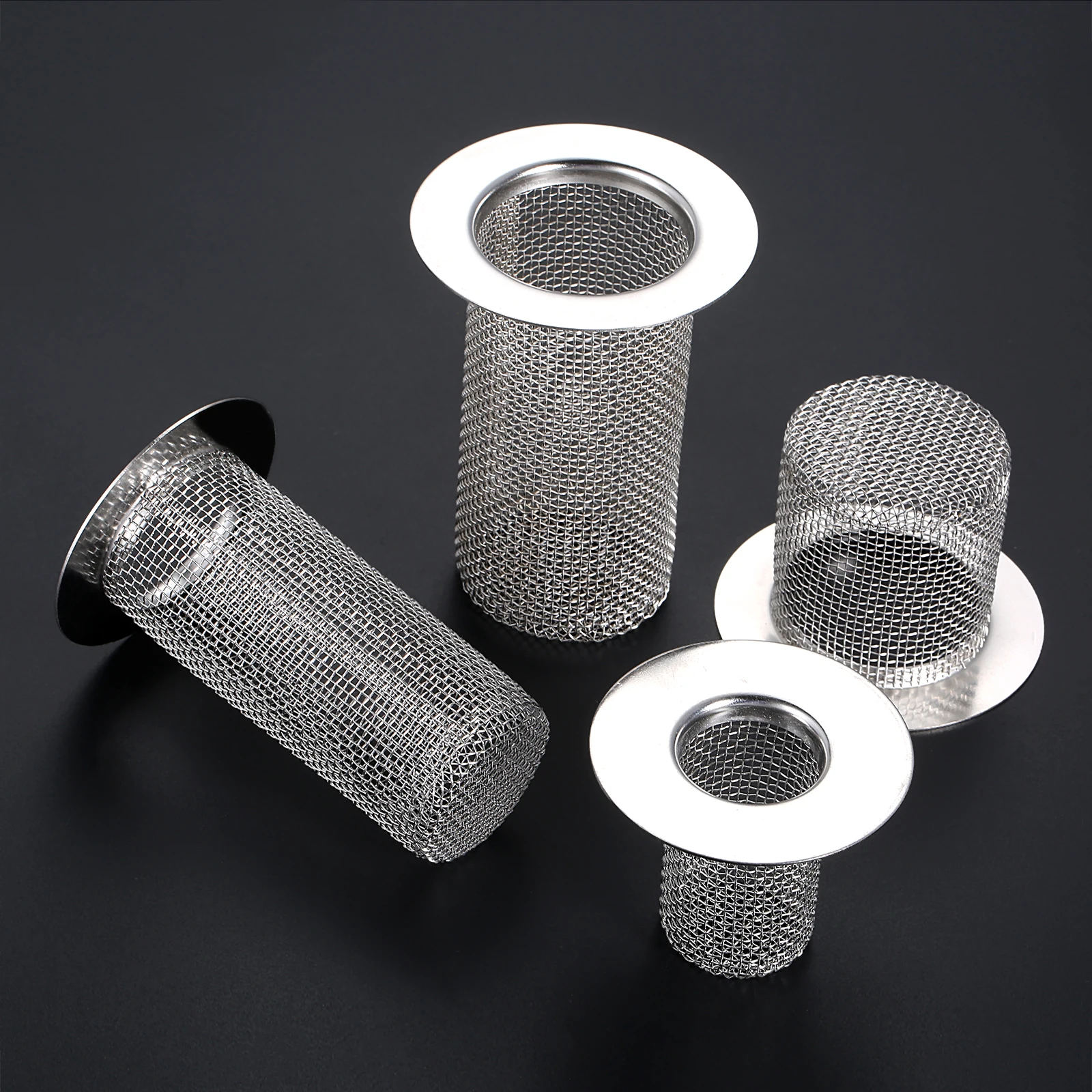 1pc Floor Drain Filter 304 Stainless Steel Mesh Basket Anti-hair Anti-clog 28mm-80mm 1"-3" Kitchen Bathroom Anti-rat/mosquito 2
