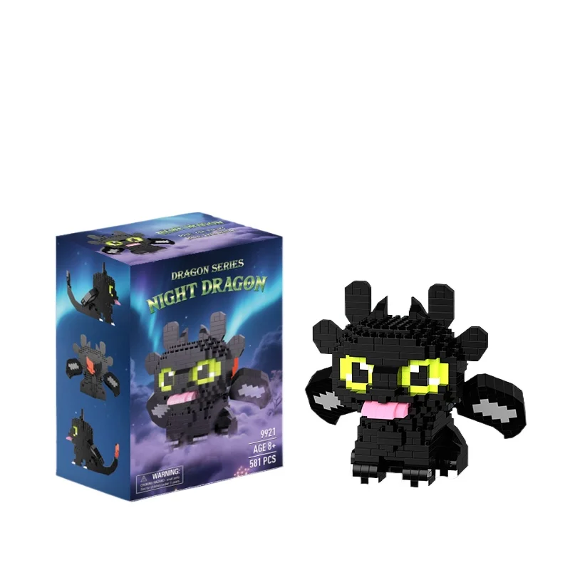 Building Blocks Animals Toys Cartoon Dragon Microes Blocks Action Figures Halloween Toys Gifts Decorations