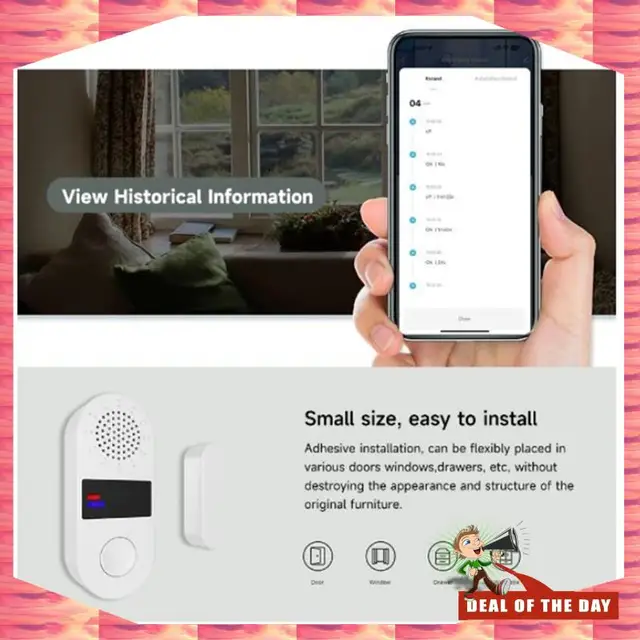 24-Hour Delivery Wireless Home Door Window Sensor Burglar Security Alarms System Opening Magnetic Door Sensor 130Db Security Ala 3