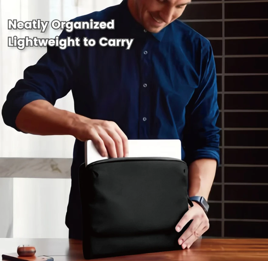 Multi-Compartment Portable Laptop Sleeve, Fits 13-15.3 Inch Devices