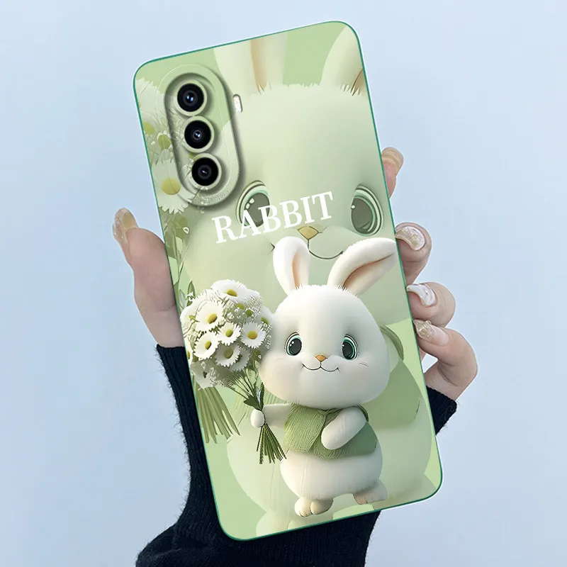 Cute Panda Girl Cat Anti-Drop Liquid Silicone Phone Back Cover