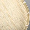 Natural Handmade Weaving  Bamboo Sieve Bamboo Raft Round Dustpan DIY Decorative Fruit Bread Basket Kitchen Storage 6