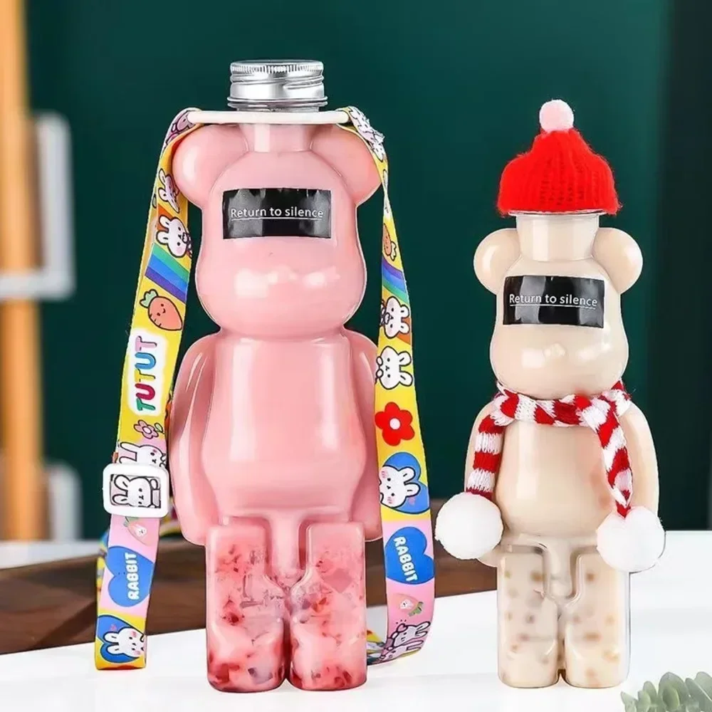 2pcs 100ml Premium Vial Cute Bear Candy Sugar Snacks Storage Containers  Bottle Plastic Bear Jar Food