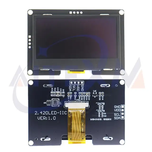 2,42-дюймовый 2,4-дюймовый модуль OLED-дисплея 128x64 ЖК-модуль HD-экрана SSD1309 7-контактный последовательный интерфейс SPI/IIC I2C для Arduino UNO R3 6