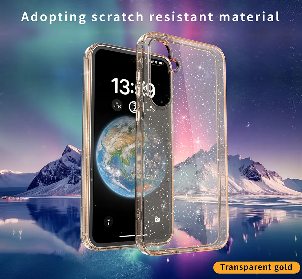 Luxury Glitter Transparent Shockproof Phone Case Cover