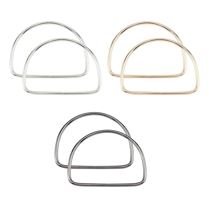 3 Color Wallet Handle Replacement, 6 Pieces Metal Handle Frame 5.3In Handbag Wallet Replacement Bag Making