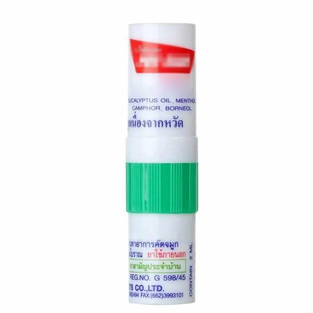 Nasal Inhaler 6Pieces Thailand Mint Cylinder Nasal Inhaler Refresh Brain Anti Stuffy Rhinitis Nose Aspirator Cure Nasal Fatigu
