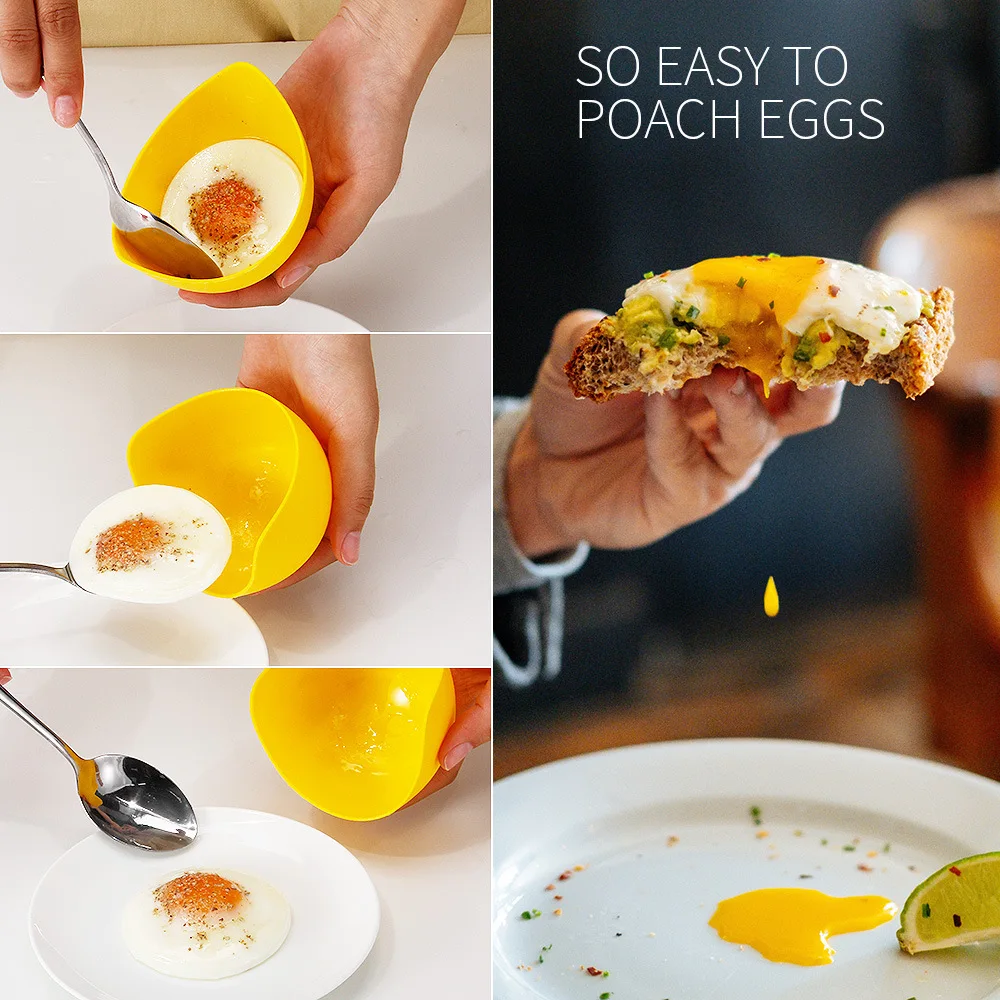 Silicone Egg Steamer High Temperature Non-toxic Home Gadgets Cooking Egg Mold Microwave Ovens Baking Kitchen Gadgets Smart