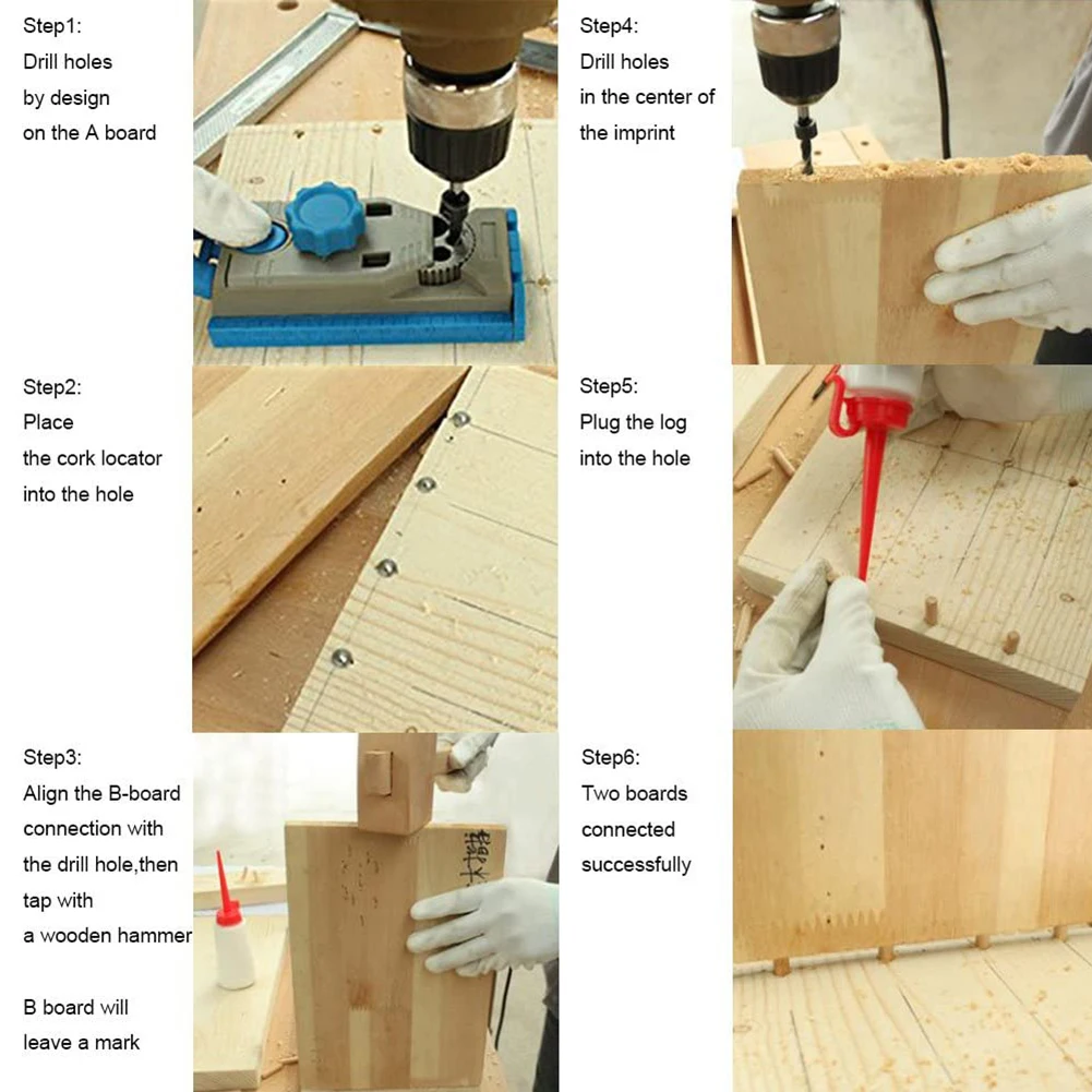 8Pcs Dowel And Tenon Multi Dowel Center Points Pin 6mm/8mm/10mm/12mm Center Point Set Wood Timber Marker