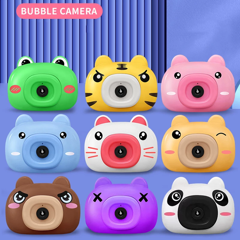Cartoon Cute Piggy Bubble Blowing Machine Creative Animal With Light Electric Automatic Bubble Blowing Camera Kids Birthday Gift 2