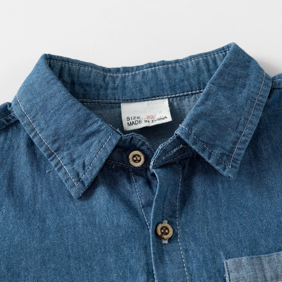 Spring Autumn Casual 2 3 4 5 6 8 Years New Turn-down Collar Cotton Long Sleeve Classic Patchwork Kids Baby Boys Denim Shirt