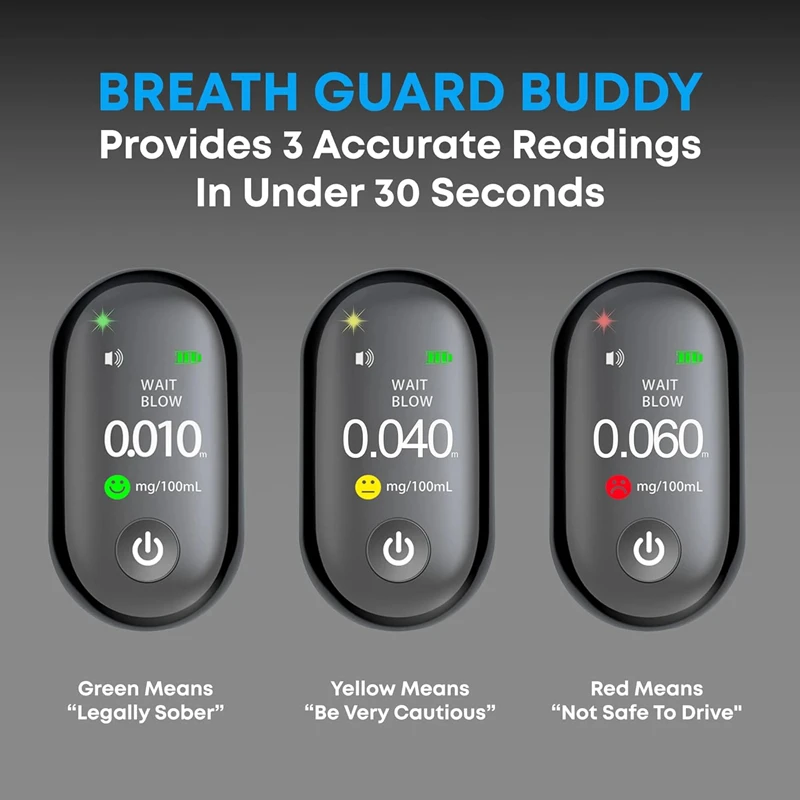 Mini Portable Digital Breath Alcohol Tester Professional Breathalyzer With LCD Display