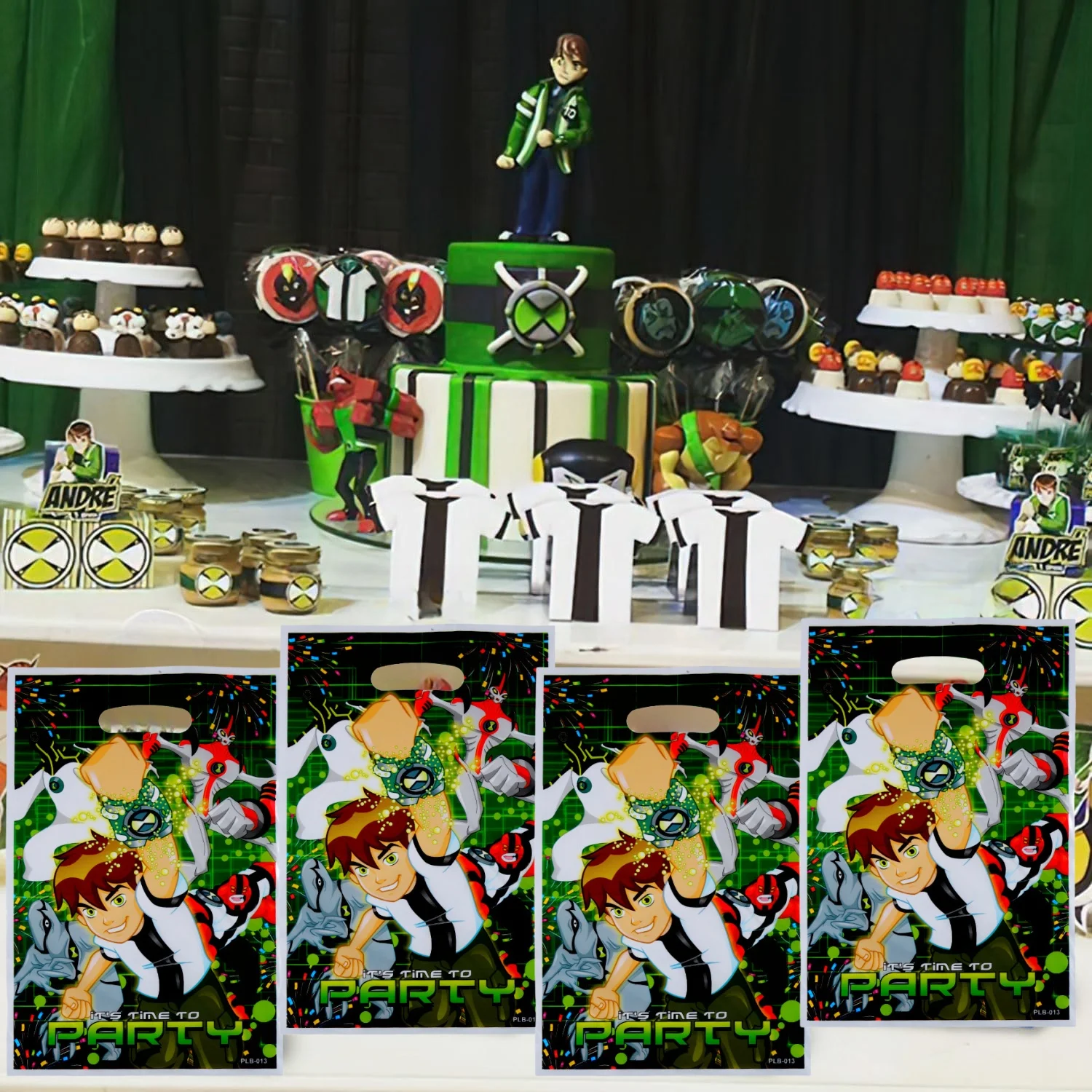 Ben 10 Gift Bags Birthday Party Decoration Boy Ben Goody Biscuit Package  Candy Bag Baby Shower Kids Favors Gifts Party Supplies - AliExpress, image size:1500x1500